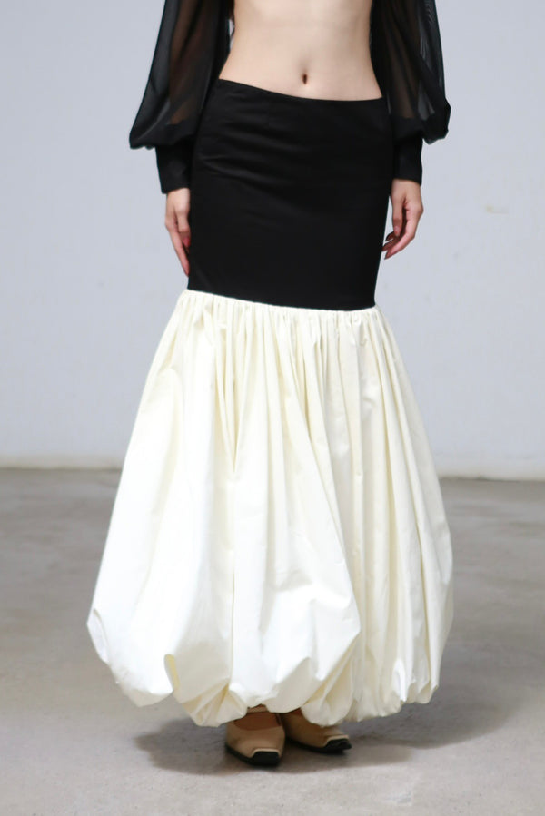 Peng tai 24 autumn and winter super long patchwork skirt PT-PTW24B01-1